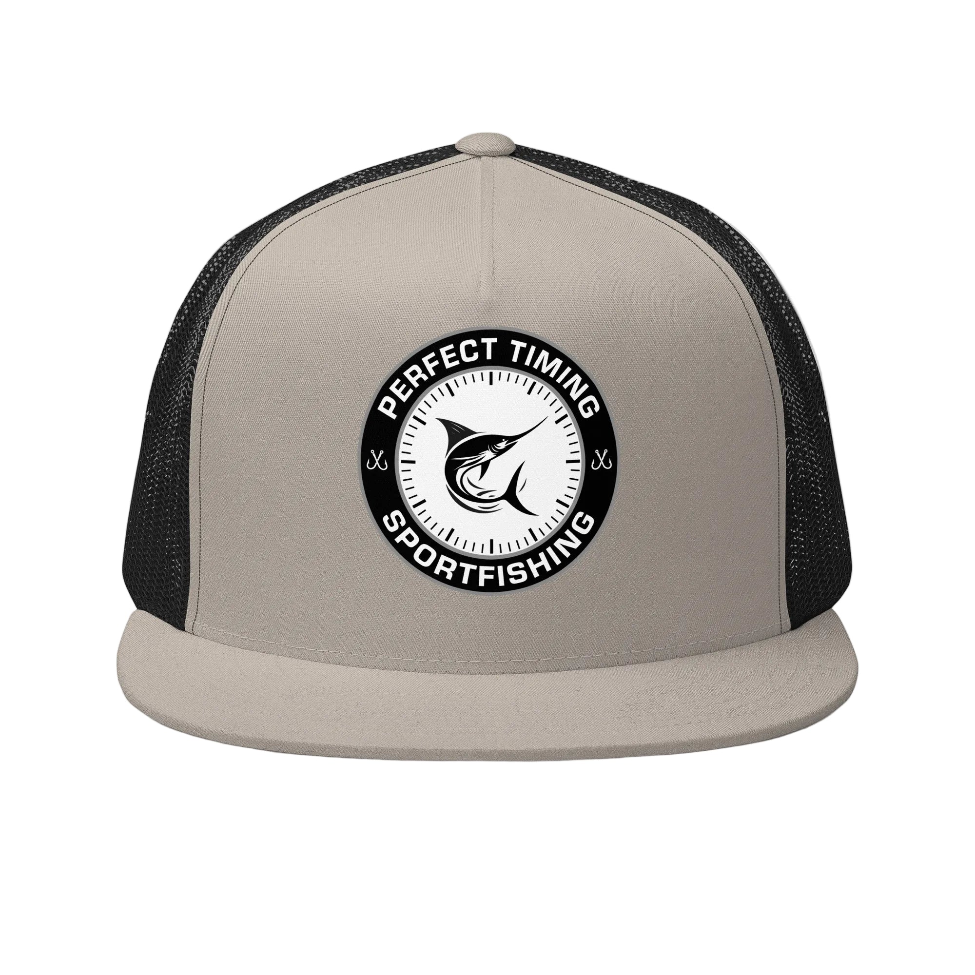 帽子 Time Inc Trucker Cap Right on Time - Trucker Cap (Gray/Black) – Perfect Timing Sportfishing